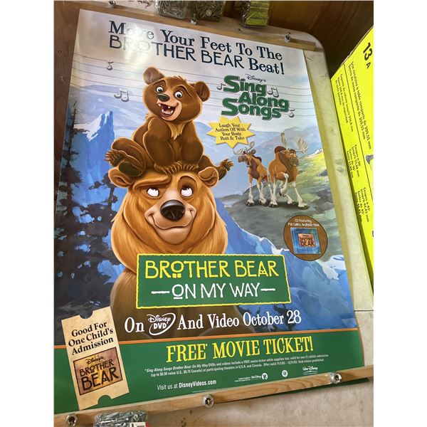 Walt Disney presents brother bear on my way retail exclusive promotional poster