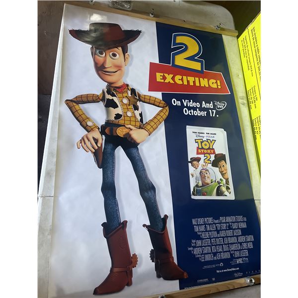 Walt Disney toy story, two retail exclusive promotional sign