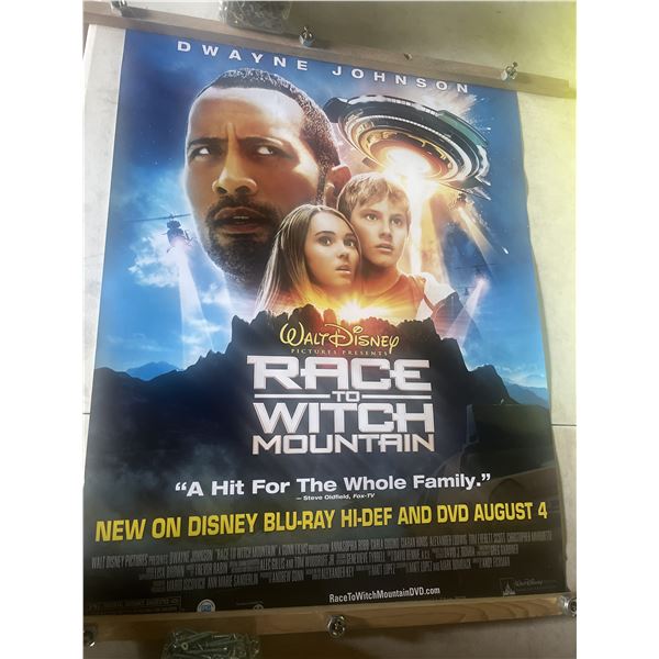 Walt Disney presents Dwayne Johnson race to which Mountain retail exclusive promotional sign