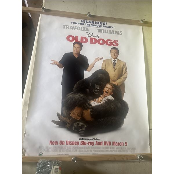 Walt Disney presents John Travolta in old dogs, retail exclusive promotional sign