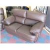 Image 1 : Full Leather Pisa Brown 3 Piece Sofa Set