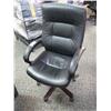 Image 1 : Black Leather High Back Tilter Chair