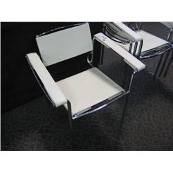 White Leather Client Chair