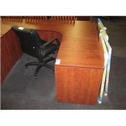 Cherry   L- Shape Desk