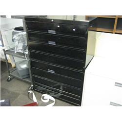 Black 8 Drawer Cabinet