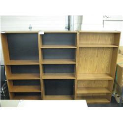 3 -  Oak 6 Ft Book Shelf