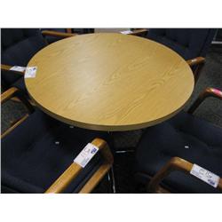 Oak Round Conference Table