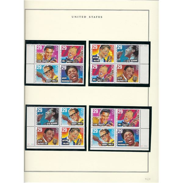 Music Legends Collectors Stamp Sheet 16 x 29 cent stamps