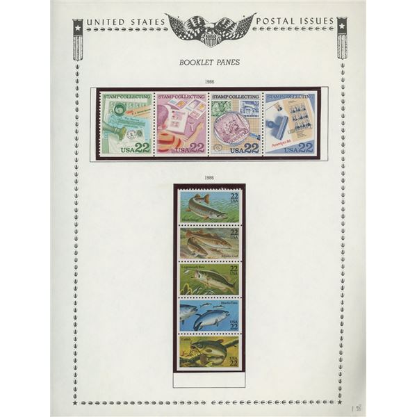 1986 Booklet Pane Stamps