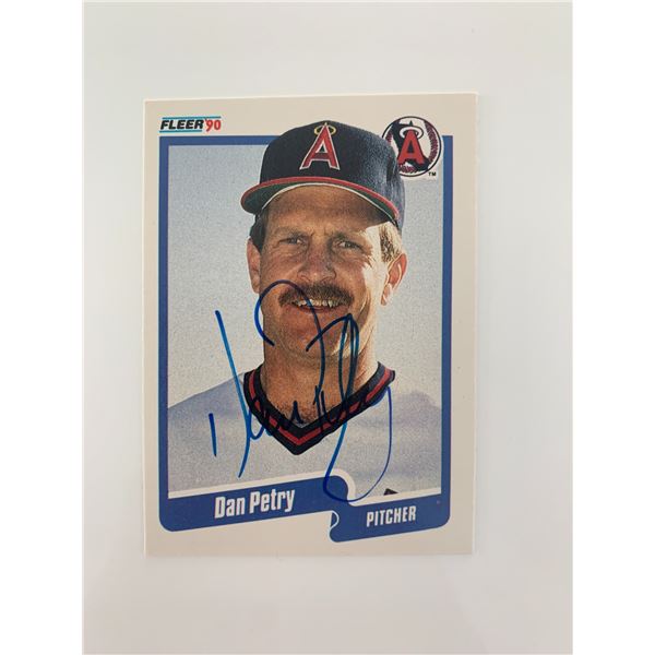 Dan Petry signed baseball card