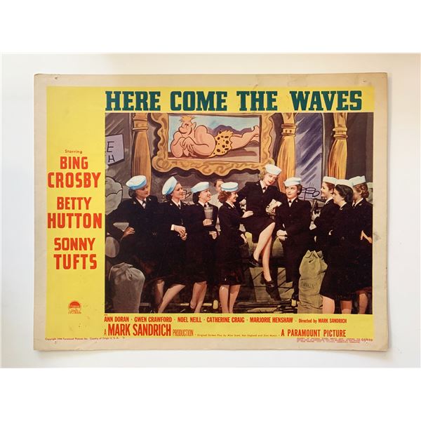 Here Come the Waves original 1944 vintage lobby card