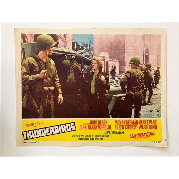 Thunderbirds original 1952 vintage lobby card