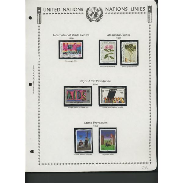 United Nations New York Stamps 1990