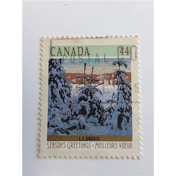 Season's Greetings 1989 Canada Stamp - L.S. Harris Snow II