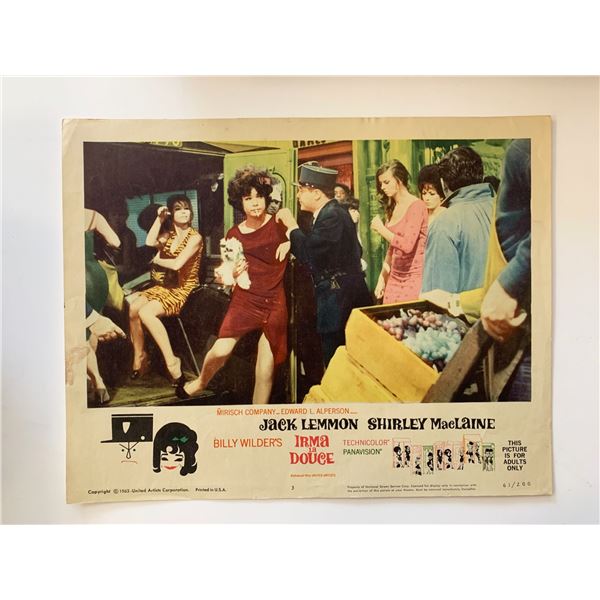 Irma la Douce original 1963 vintage lobby card