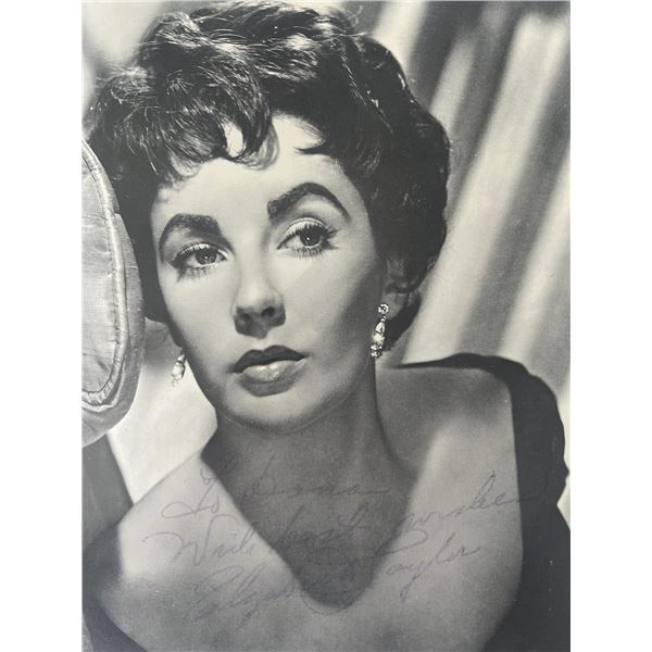 Elizabeth Taylor signed photo