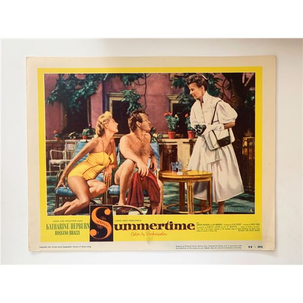Summertime original 1955 vintage lobby card