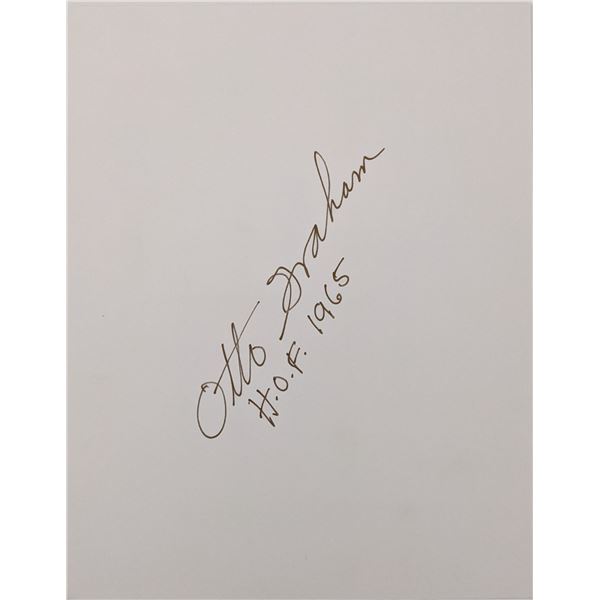 NFL Hall Of Famer Otto Graham Autograph