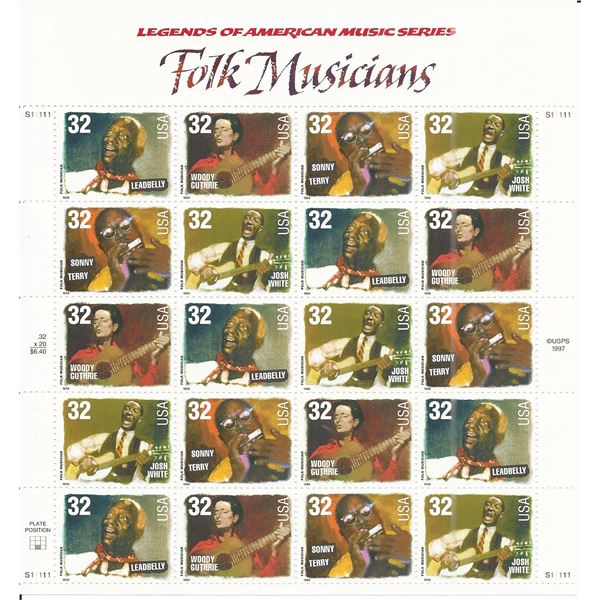 Folk Musicians Stamps