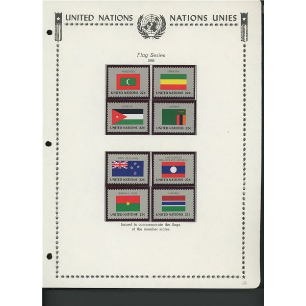 United Nations New York Stamps 1986