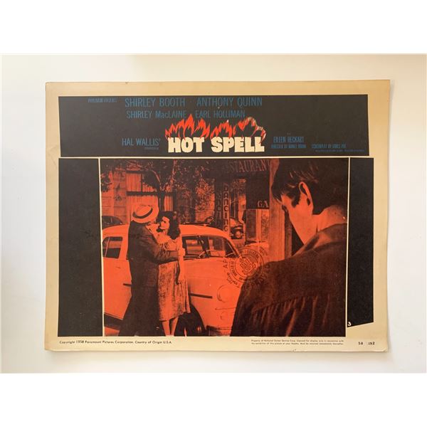 Hot Spell original 1958 vintage lobby card