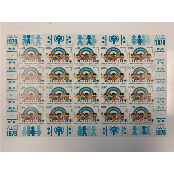 1979 Annee Internacionale De L'Enfant stamp set of 20