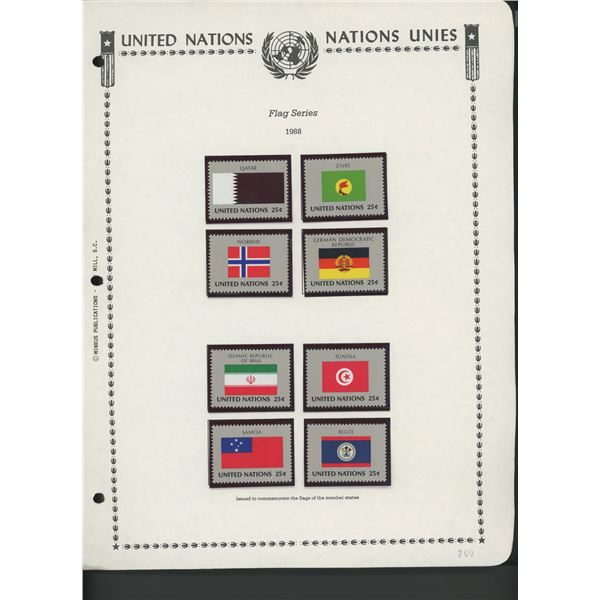 United Nations New York Stamps 1988