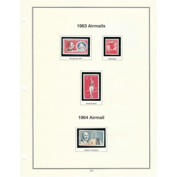 USA 1963-64 Airmails Stamp sheet C66 - C69