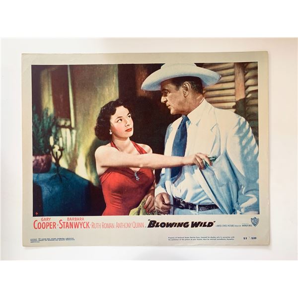 Blowing Wild 1953 vintage lobby card