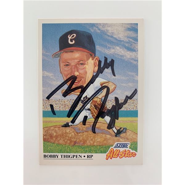 Bobby Thigpen signed baseball card
