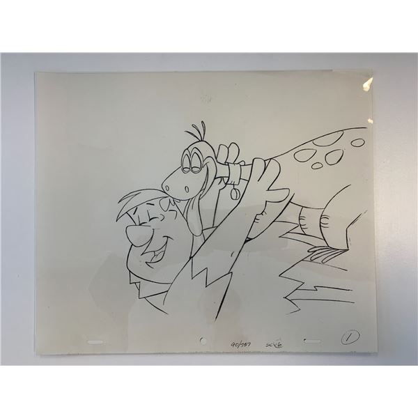 The Flintstones original hand drawn artwork for cartoon