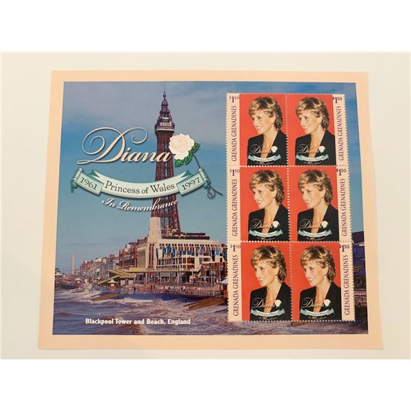 Grenada Diana Princess of Wales commemorative stamp set