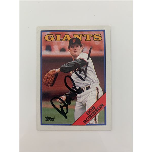 Don Robinson signed baseball card