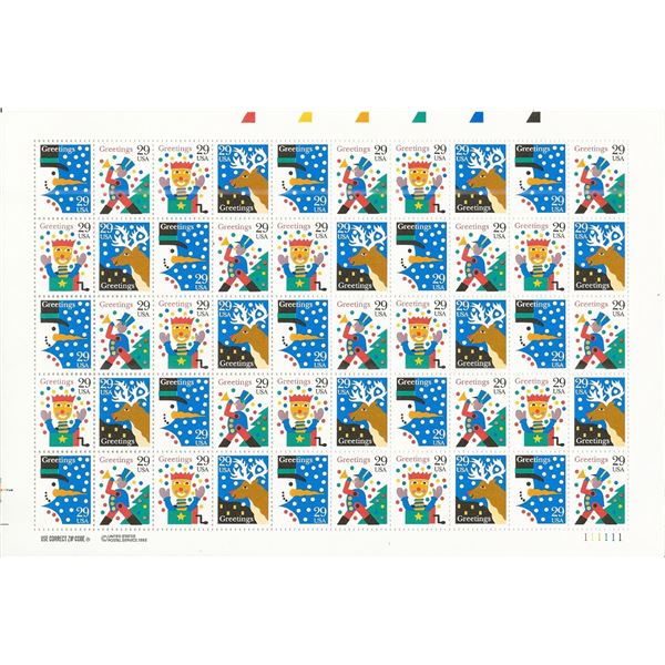 Christmas Season's Greetings Stamps