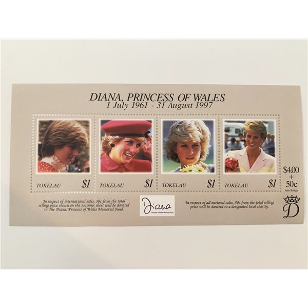 Tokelau Diana Princess of Wales commemorative stamp set