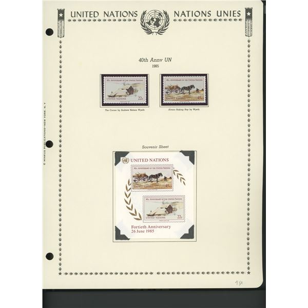 United Nations New York Stamps 1985