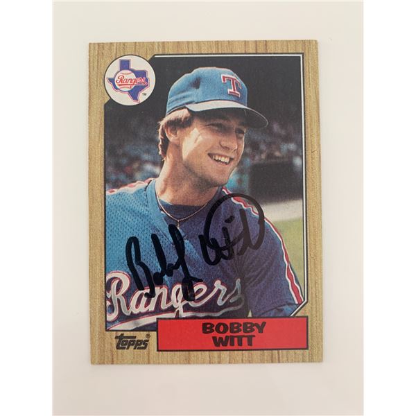 Bobby Witt signed baseball card