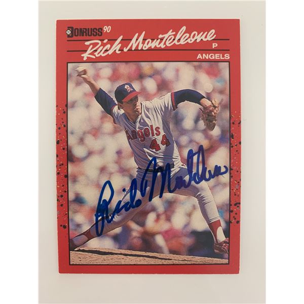 Rick Monteleone signed baseball card