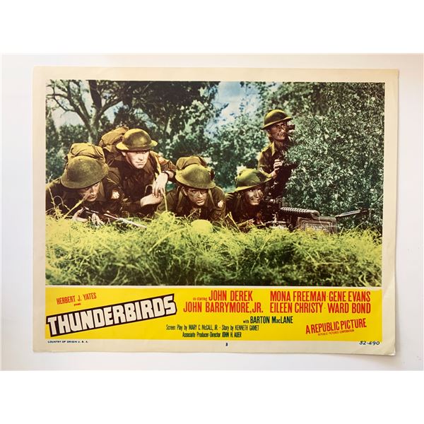 Thunderbirds original 1952 vintage lobby card