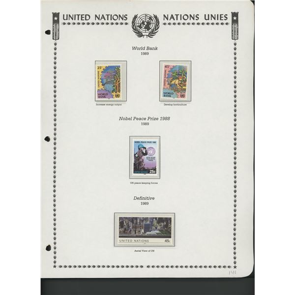 United Nations New York Stamps 1989