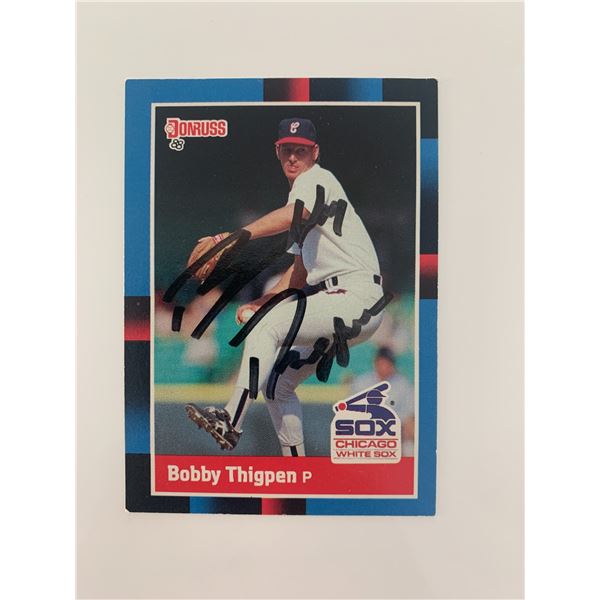 Bobby Thigpen signed baseball card