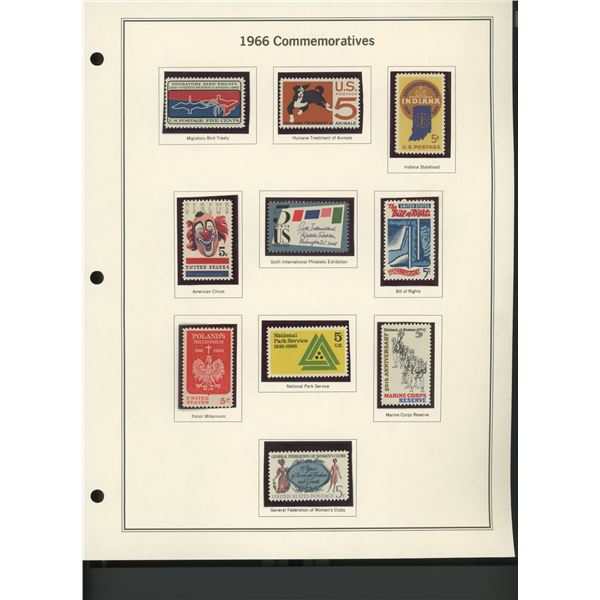 1966 United States Commemorative Stamp Set