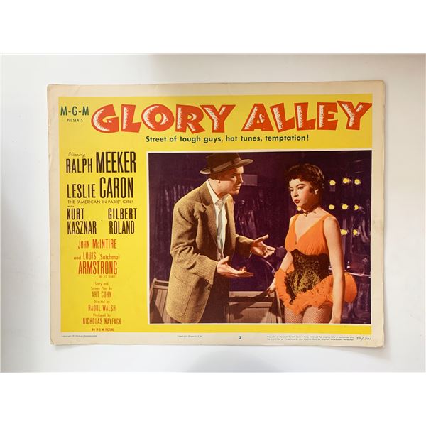 Glory Alley 1952 vintage lobby card