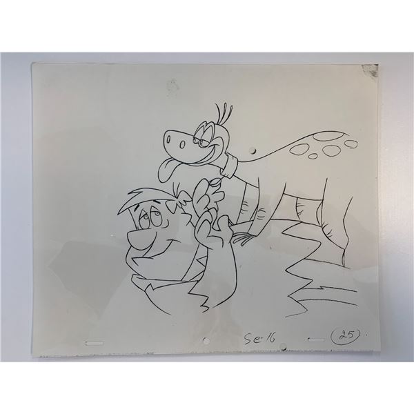 The Flintstones original hand drawn artwork for cartoon