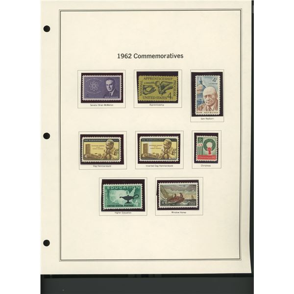 1962 United States Commemorative Stamp Set