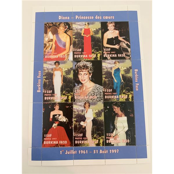 Diana Princess of Wales commemorative stamp set