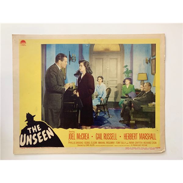 The Unseen original 1944 vintage lobby card