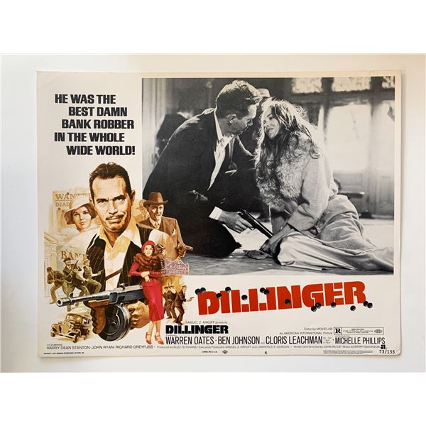 Dillinger original 1973 vintage lobby card