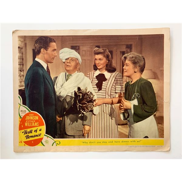 Thrill of a Romance original 1945 vintage lobby card