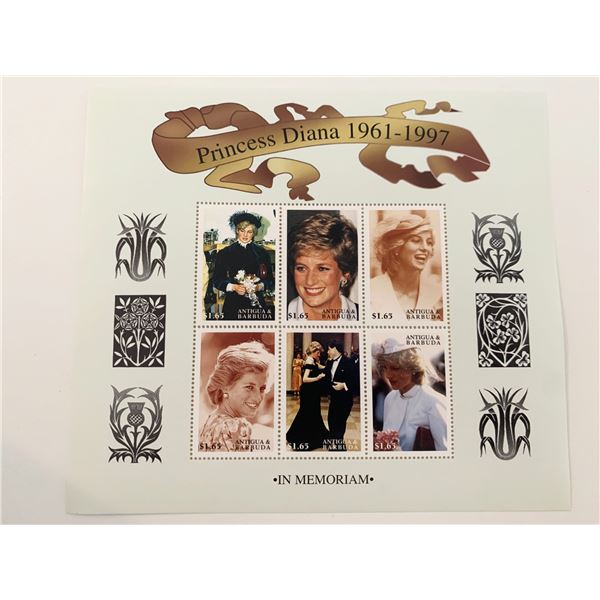 Antigua Barbuda Diana Princess of Wales commemorative stamp set